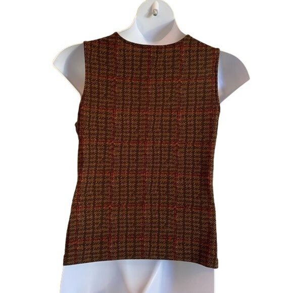 Chaps Sleeveless Top with Waterfall Neckline Women's Large - Picture 4 of 6